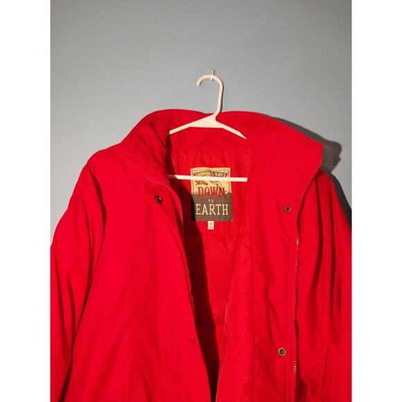 Vintage Y2K Herman Kay Down To Earth Mens Red Down Filled Winter Jacket Size M